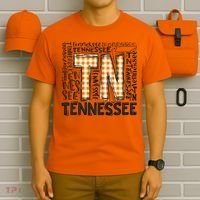 Tennessee State Flag Orange Plaid TN T-Shirt thumb 6