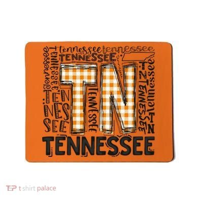 Tennessee State Flag Orange Plaid TN Mousepad