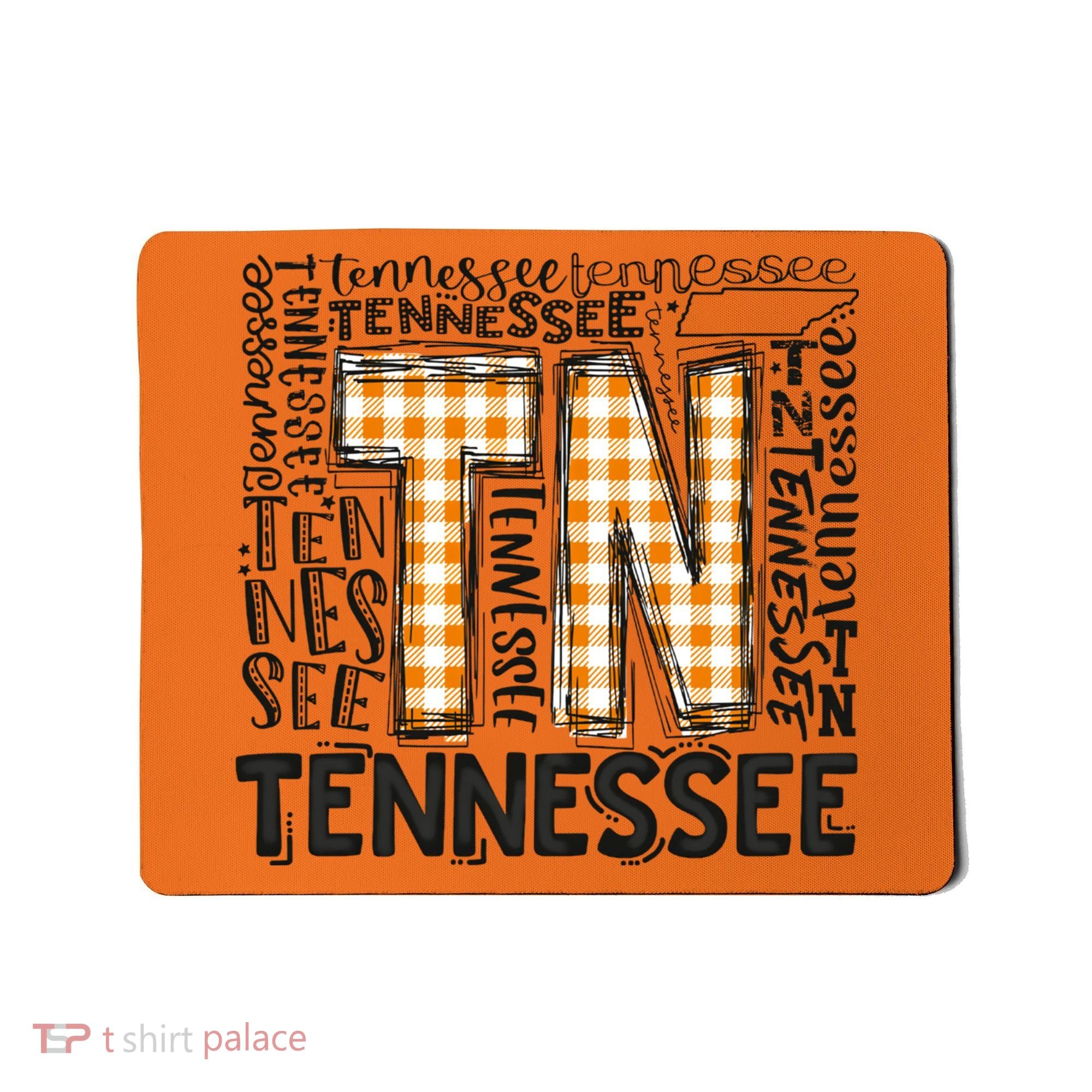 Tennessee State Flag Orange Plaid TN Mousepad