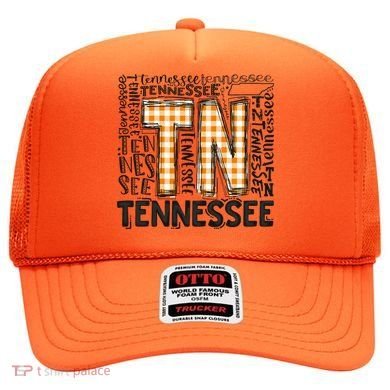 Tennessee State Flag Orange Plaid TN Hat