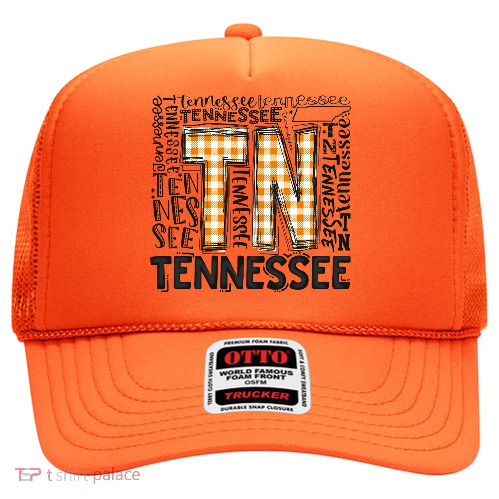 Tennessee State Flag Orange Plaid TN Hat