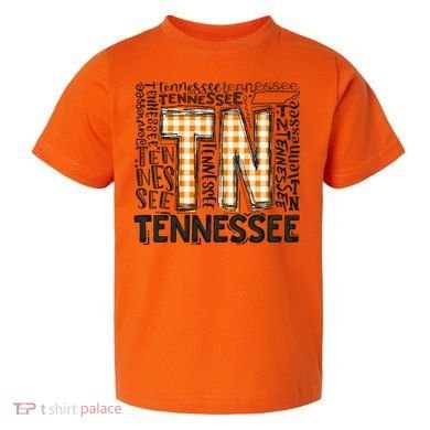 Tennessee State Flag Orange Plaid TN Toddler T-Shirt