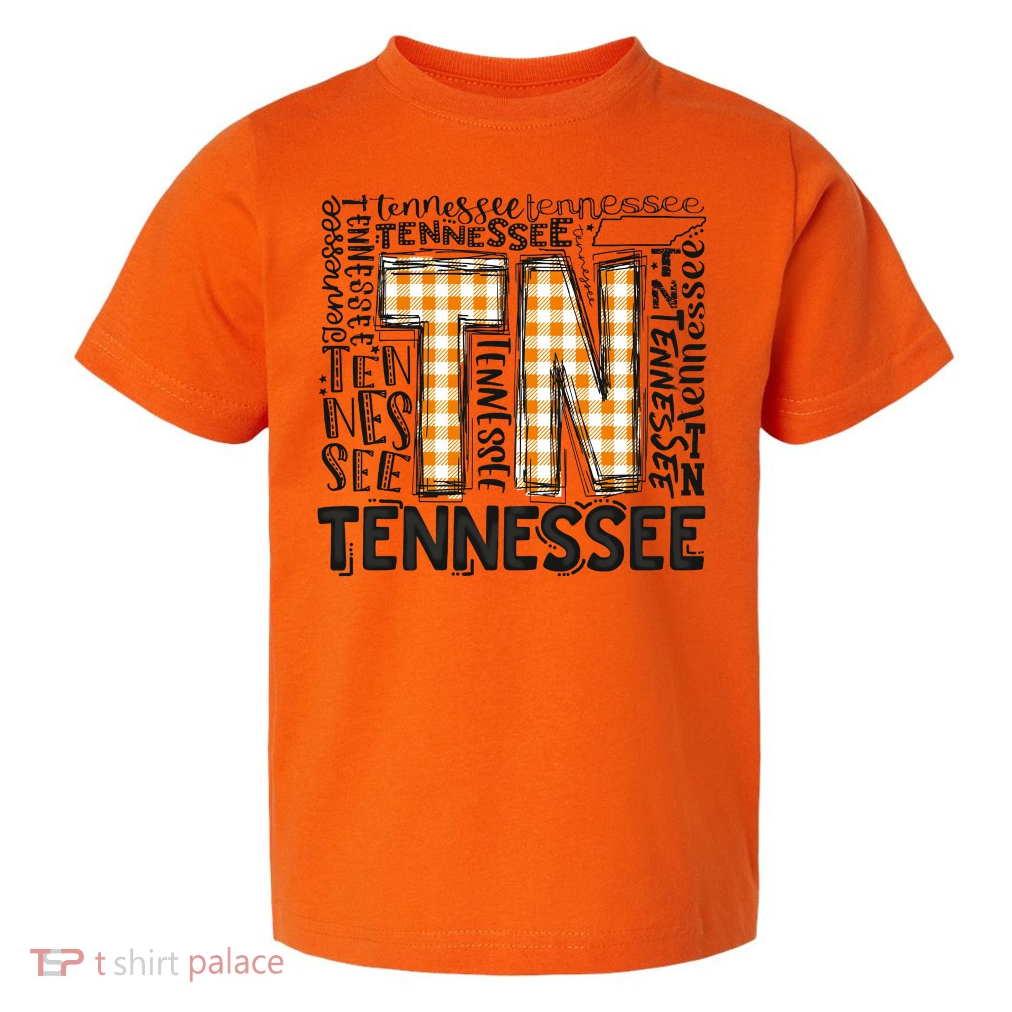 Tennessee State Flag Orange Plaid TN Toddler T-Shirt