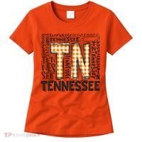 Tennessee State Flag Orange Plaid TN Women's T-Shirt thumb 0