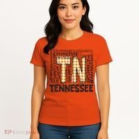 Tennessee State Flag Orange Plaid TN Women's T-Shirt thumb 4