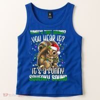 That Sound Funny Squeaky Sound Christmas Squirrel Gift Tank Top thumb 2