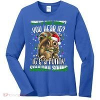 That Sound Funny Squeaky Sound Christmas Squirrel Gift Women's Long Sleeve Shirt thumb 0