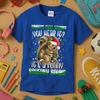That Sound Funny Squeaky Sound Christmas Squirrel Gift Kids T-Shirt thumb 3