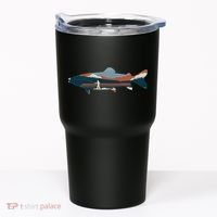 Trout Silhouette Fly Fishing Mountain Sunset Tumbler thumb 0