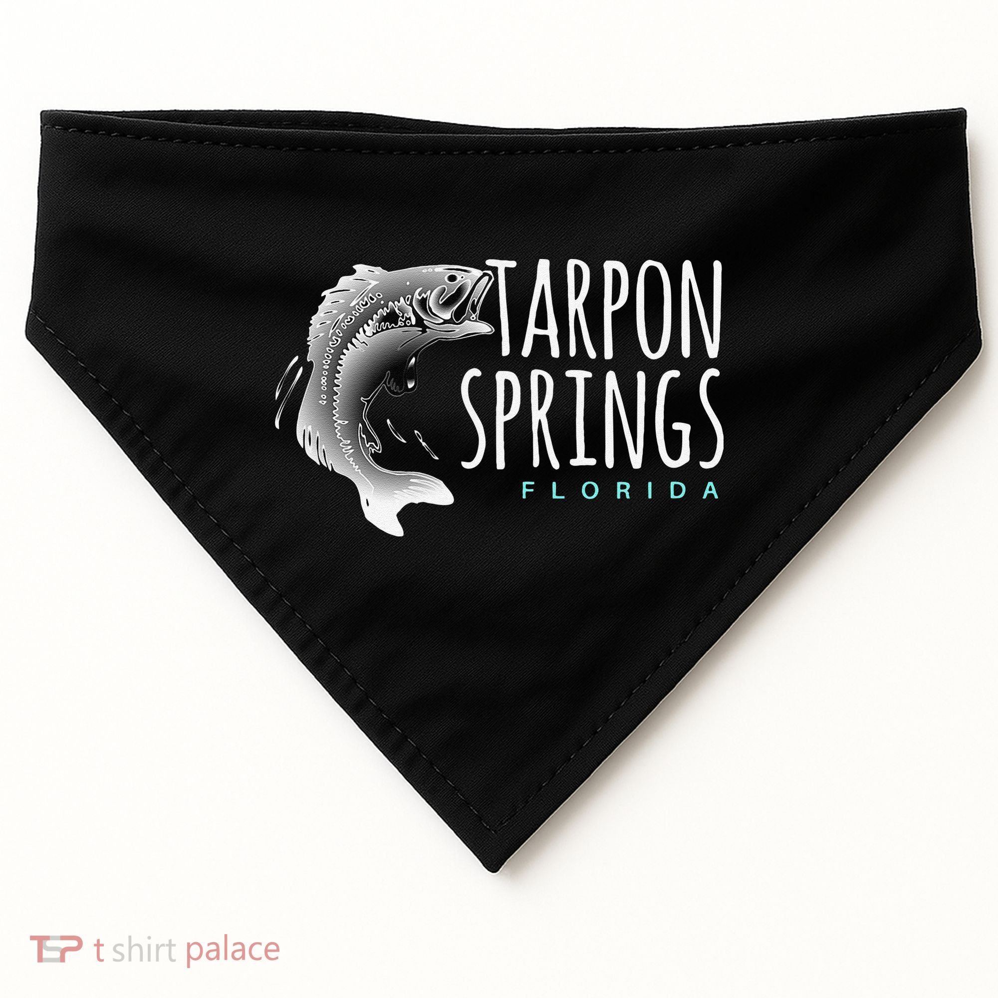 Tarpon Springs Fla. Florida Fishing Tarpon USA-Made Doggie Bandana