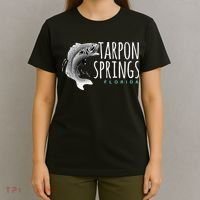 Tarpon Springs Fla. Florida Fishing Tarpon T-Shirt thumb 4