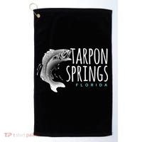 Tarpon Springs Fla. Florida Fishing Tarpon Golf Towel thumb 0