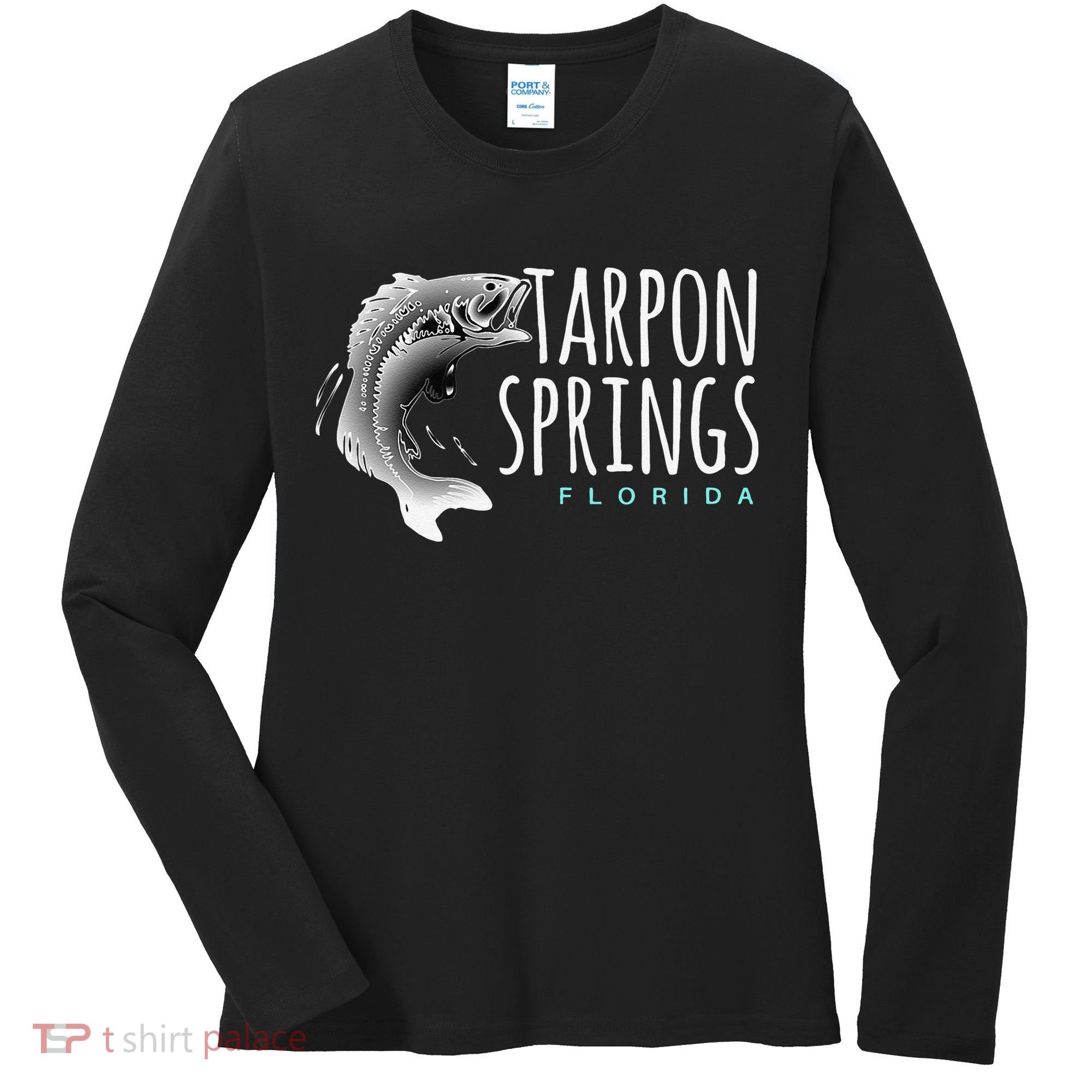 Tarpon Springs Fla. Florida Fishing Tarpon Women's Long Sleeve Shirt