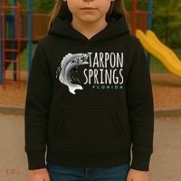 Tarpon Springs Fla. Florida Fishing Tarpon Kids Hoodie thumb 3
