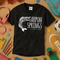 Tarpon Springs Fla. Florida Fishing Tarpon Kids T-Shirt thumb 3