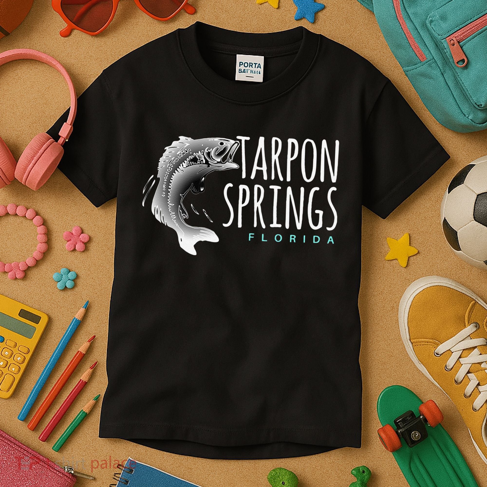 Tarpon Springs Fla. Florida Fishing Tarpon Kids T-Shirt