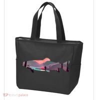 Trout Silhouette Fly Fishing Mountain Sunset River Stream Tote Bag thumb 3