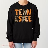 Tennessee State Flag Orange Plaid Leopard Print Souvenir Women's Sweatshirt thumb 0