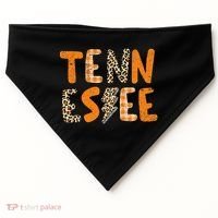 Tennessee State Flag Orange Plaid Leopard Print Souvenir USA-Made Doggie Bandana thumb 0