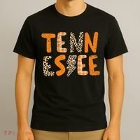 Tennessee State Flag Orange Plaid Leopard Print Souvenir T-Shirt thumb 3