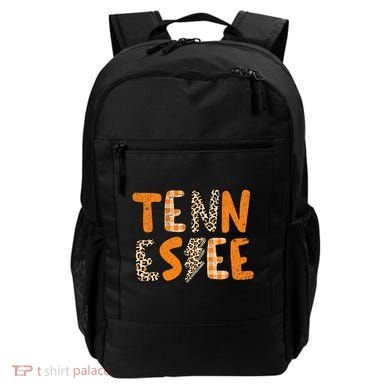 Tennessee State Flag Orange Plaid Leopard Print Souvenir Backpack