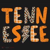 Tennessee State Flag Orange Plaid Leopard Print Souvenir Ornament thumb 1