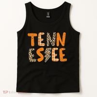 Tennessee State Flag Orange Plaid Leopard Print Souvenir Tank Top thumb 2