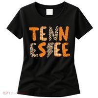 Tennessee State Flag Orange Plaid Leopard Print Souvenir Women's T-Shirt thumb 0