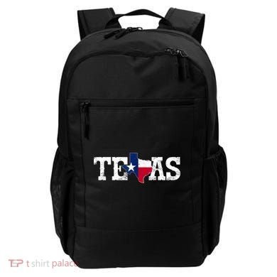 Texas Shaped Flag Grunge Distressed Texas Backpack