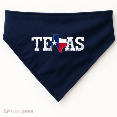 Texas Shaped Flag Grunge Distressed Texas USA-Made Doggie Bandana