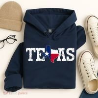 Texas Shaped Flag Grunge Distressed Texas Hoodie thumb 4