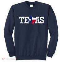 Texas Shaped Flag Grunge Distressed Texas Sweatshirt thumb 0