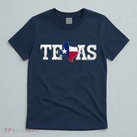 Texas Shaped Flag Grunge Distressed Texas T-Shirt thumb 5