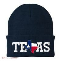 Texas Shaped Flag Grunge Distressed Texas Beanie thumb 0