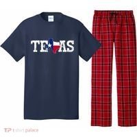 Texas Shaped Flag Grunge Distressed Texas Pajama Set thumb 0