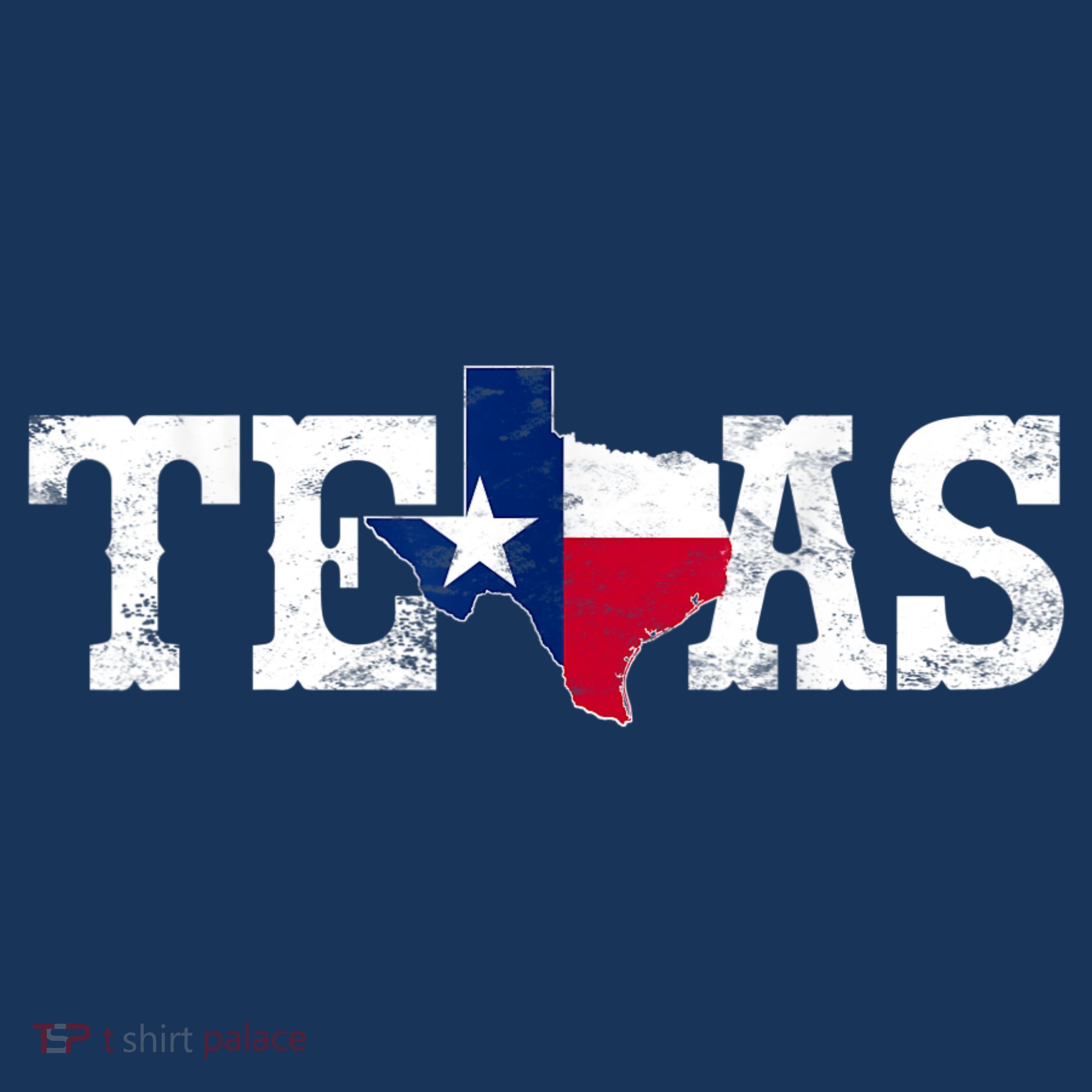 Texas Shaped Flag Grunge Distressed Texas Mousepad