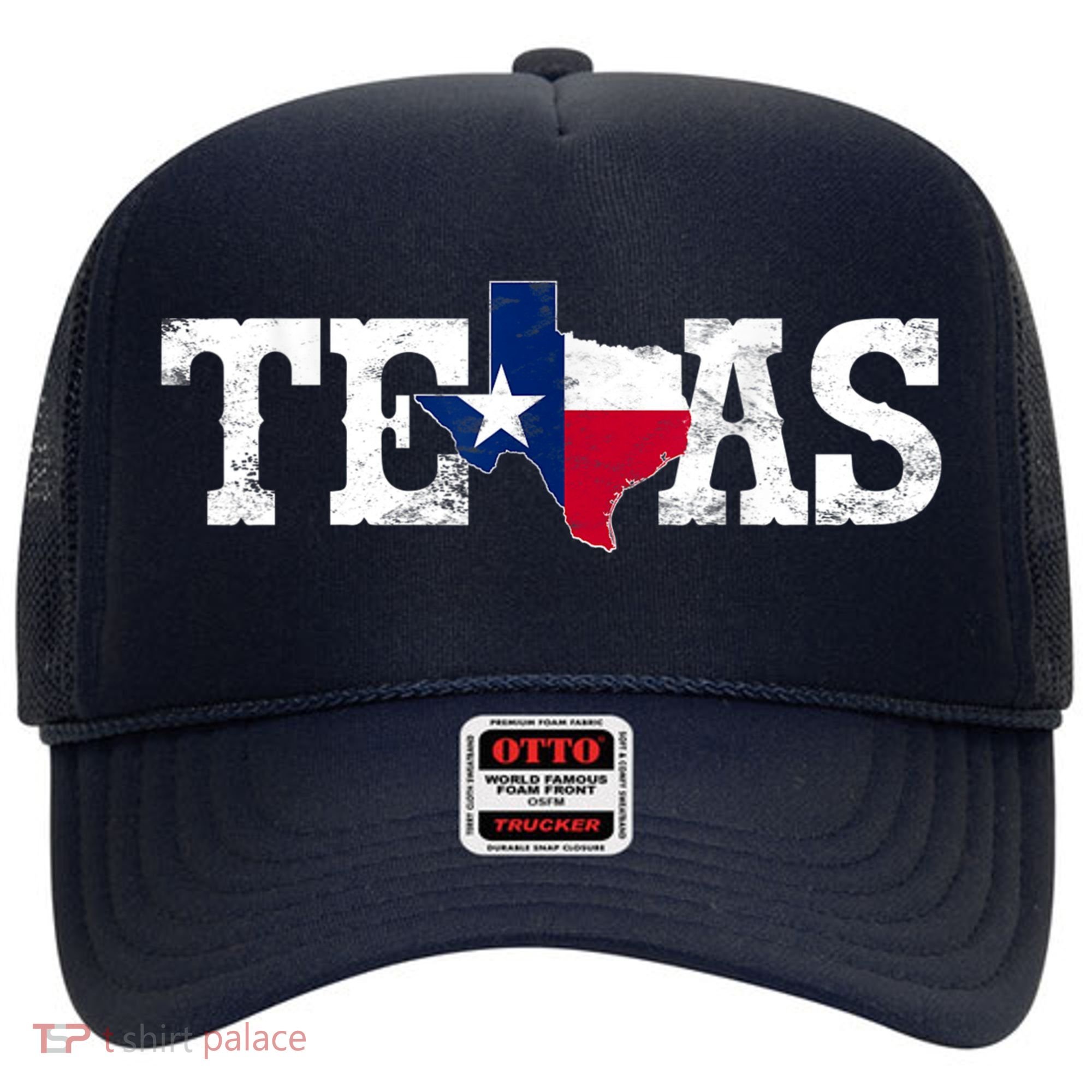 Texas Shaped Flag Grunge Distressed Texas Hat