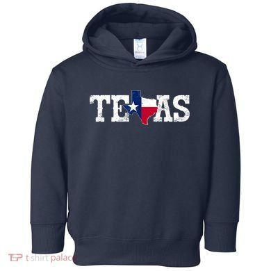 Texas Shaped Flag Grunge Distressed Texas Toddler Hoodie