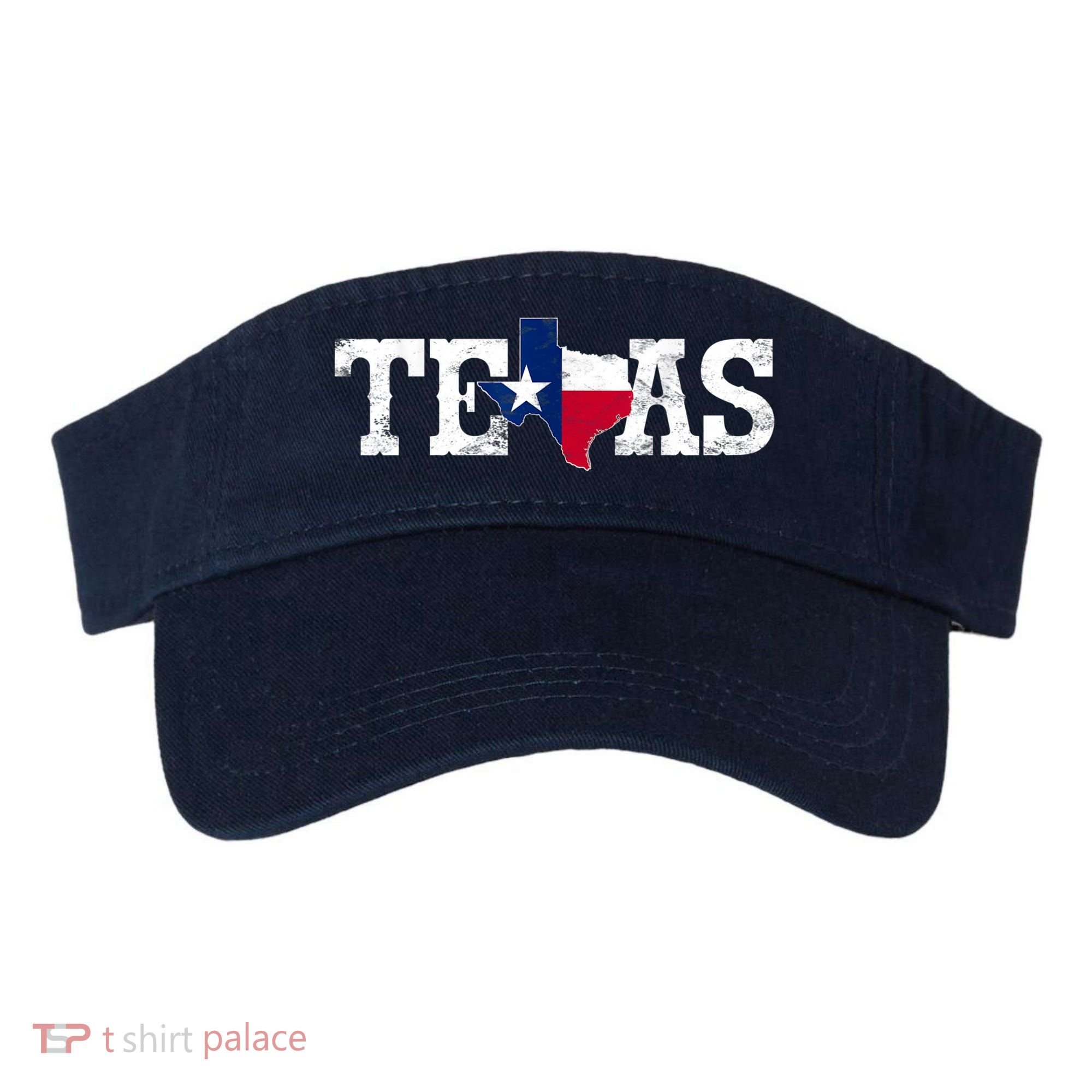 Texas Shaped Flag Grunge Distressed Texas Visor