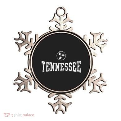 Tennessee State Flag Home Tennessean Distressed Orange Ornament