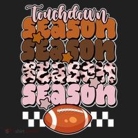 Touch Season Football Lover Cute Retro Women's Sweatshirt thumb 2