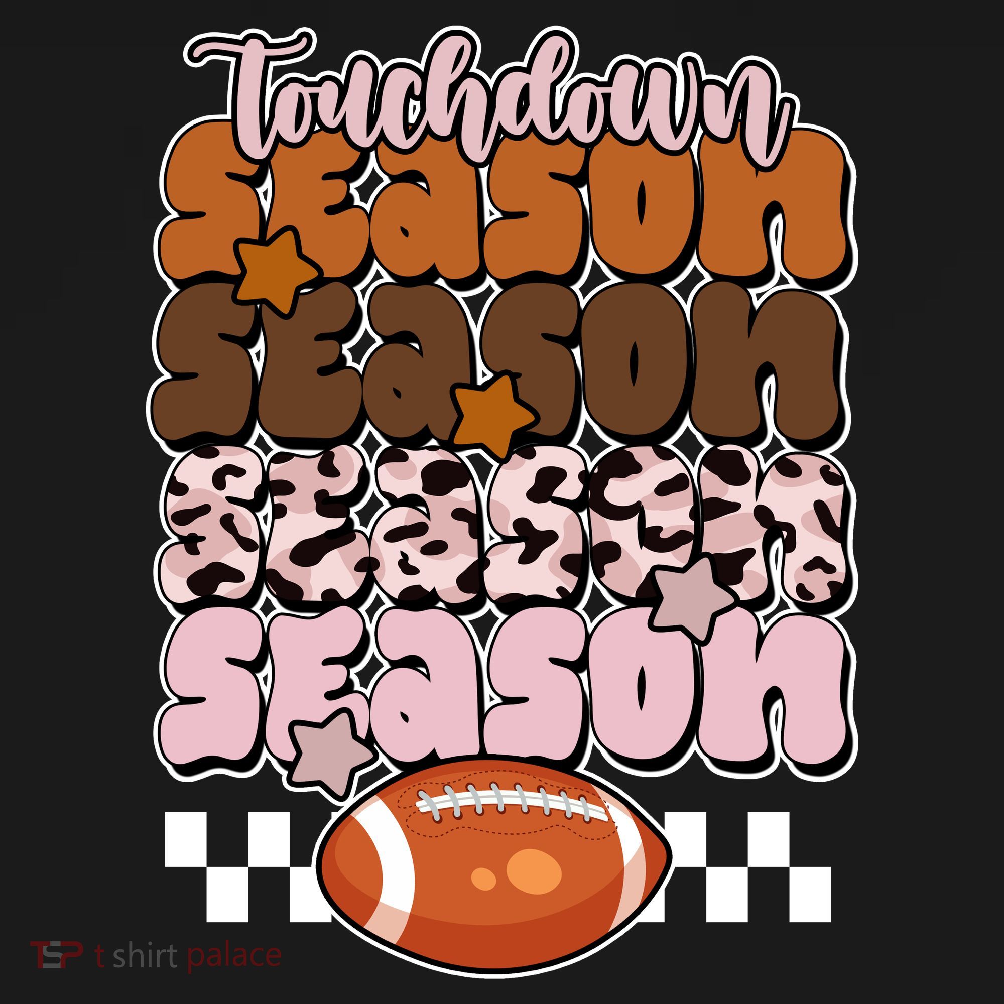 Touch Season Football Lover Cute Retro Coaster