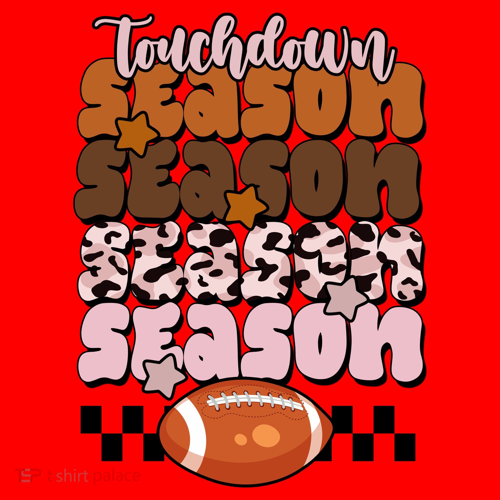 Touch Season Football Lover Cute Retro Santa Hat