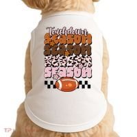 Touch Season Football Lover Cute Retro Doggie Tank thumb 0