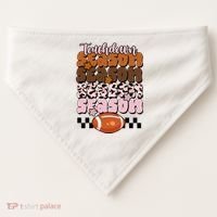 Touch Season Football Lover Cute Retro USA-Made Doggie Bandana thumb 0