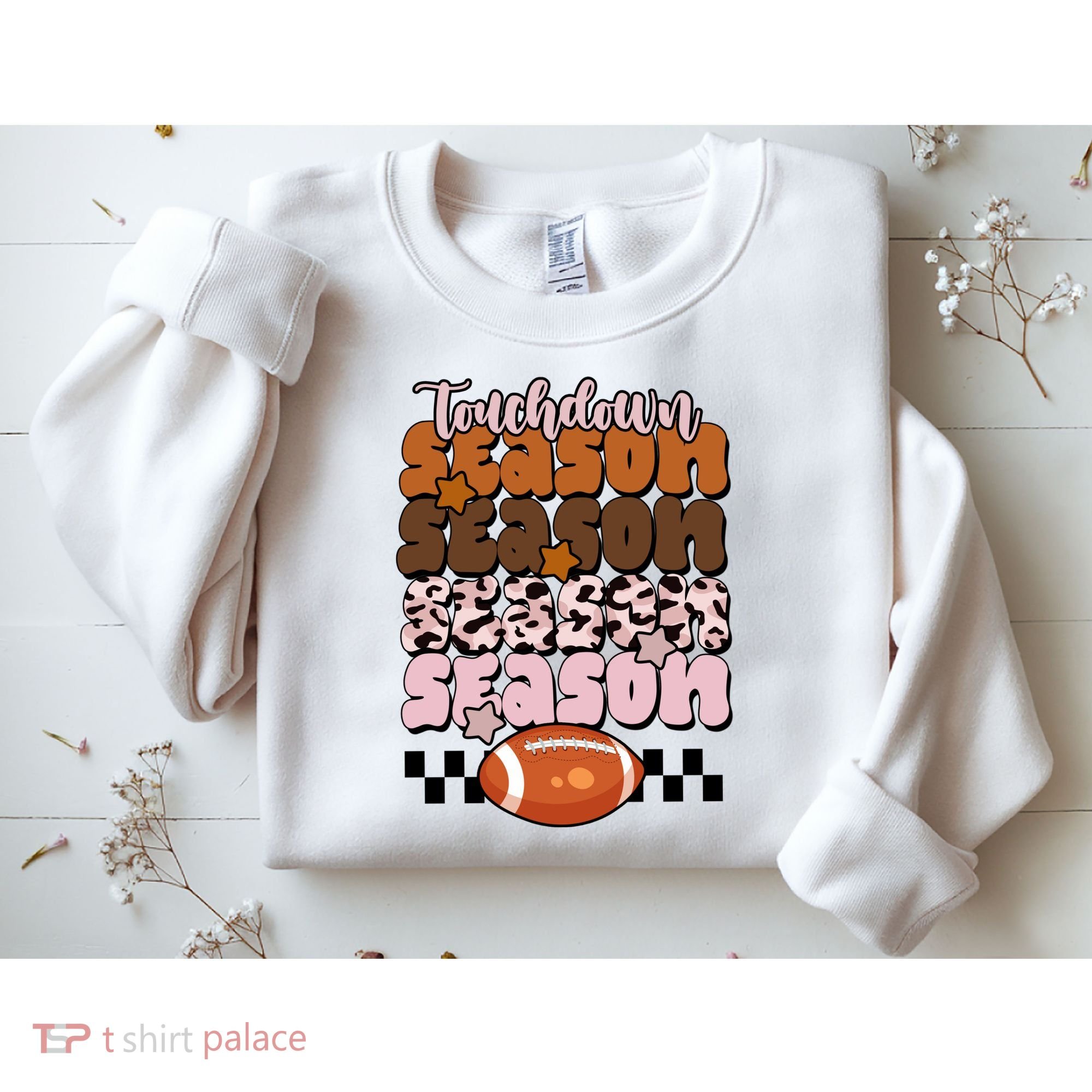 Touch Season Football Lover Cute Retro Sweatshirt