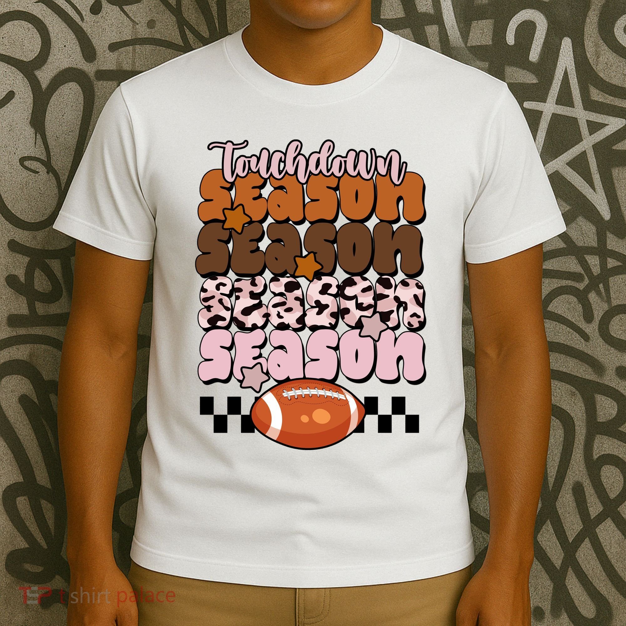 Touch Season Football Lover Cute Retro T-Shirt