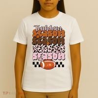 Touch Season Football Lover Cute Retro T-Shirt thumb 4