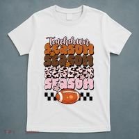 Touch Season Football Lover Cute Retro T-Shirt thumb 5