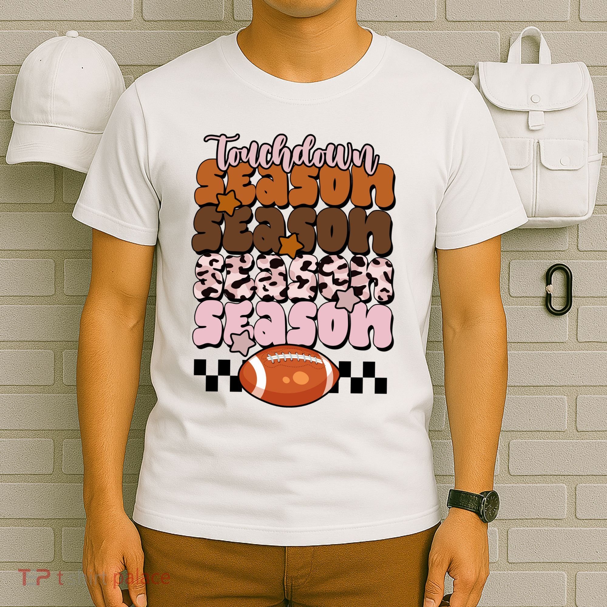 Touch Season Football Lover Cute Retro T-Shirt